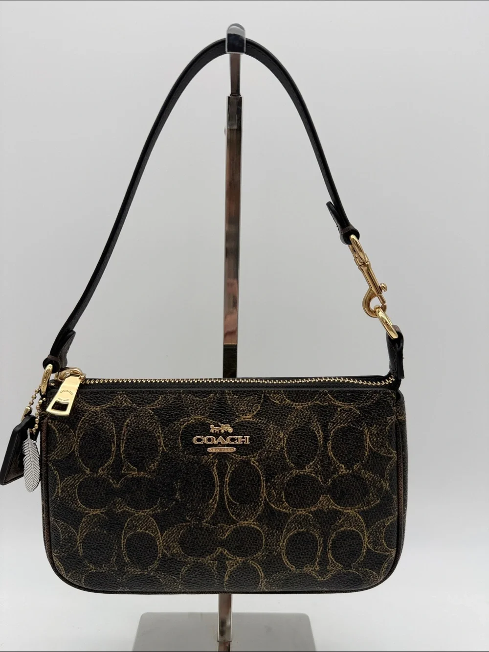 Coach Nolita 19 In Loved Signature Canvas With Charms Gold/Brown